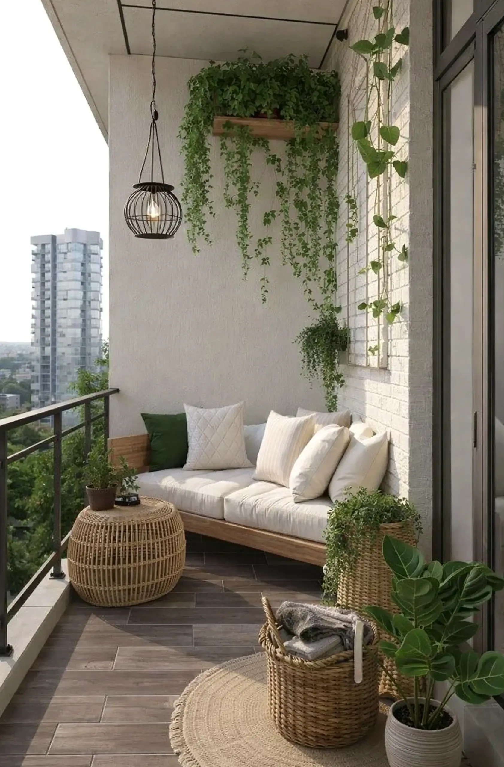 Warm floral bed anchors the outdoor space with clarity, giving the view a mood that feels open and lived-in.