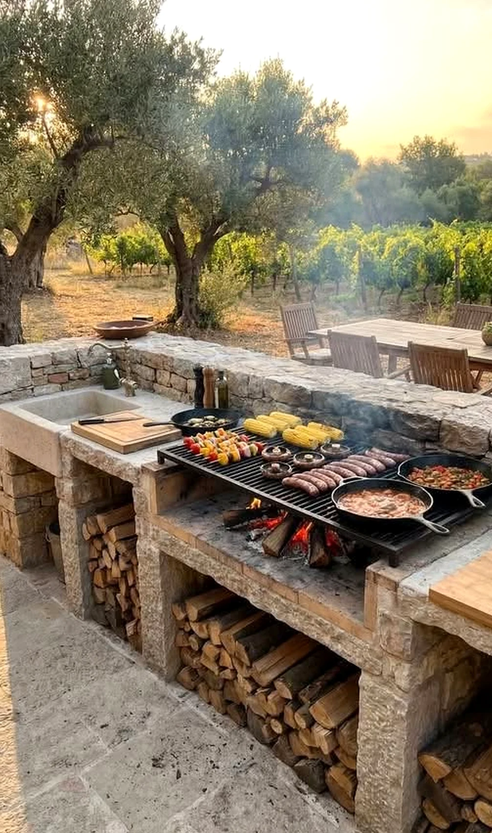 Cozy breakfast table supports the outdoor space through ease, leaving the space feeling simple yet expressive.