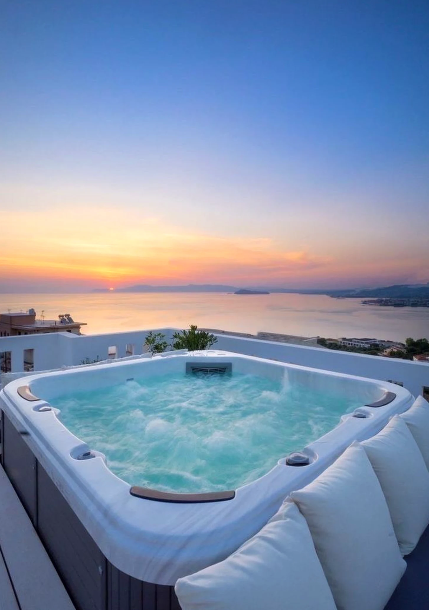 Cozy balcony scene draws attention to warmth while the setting stays ready for quiet use.