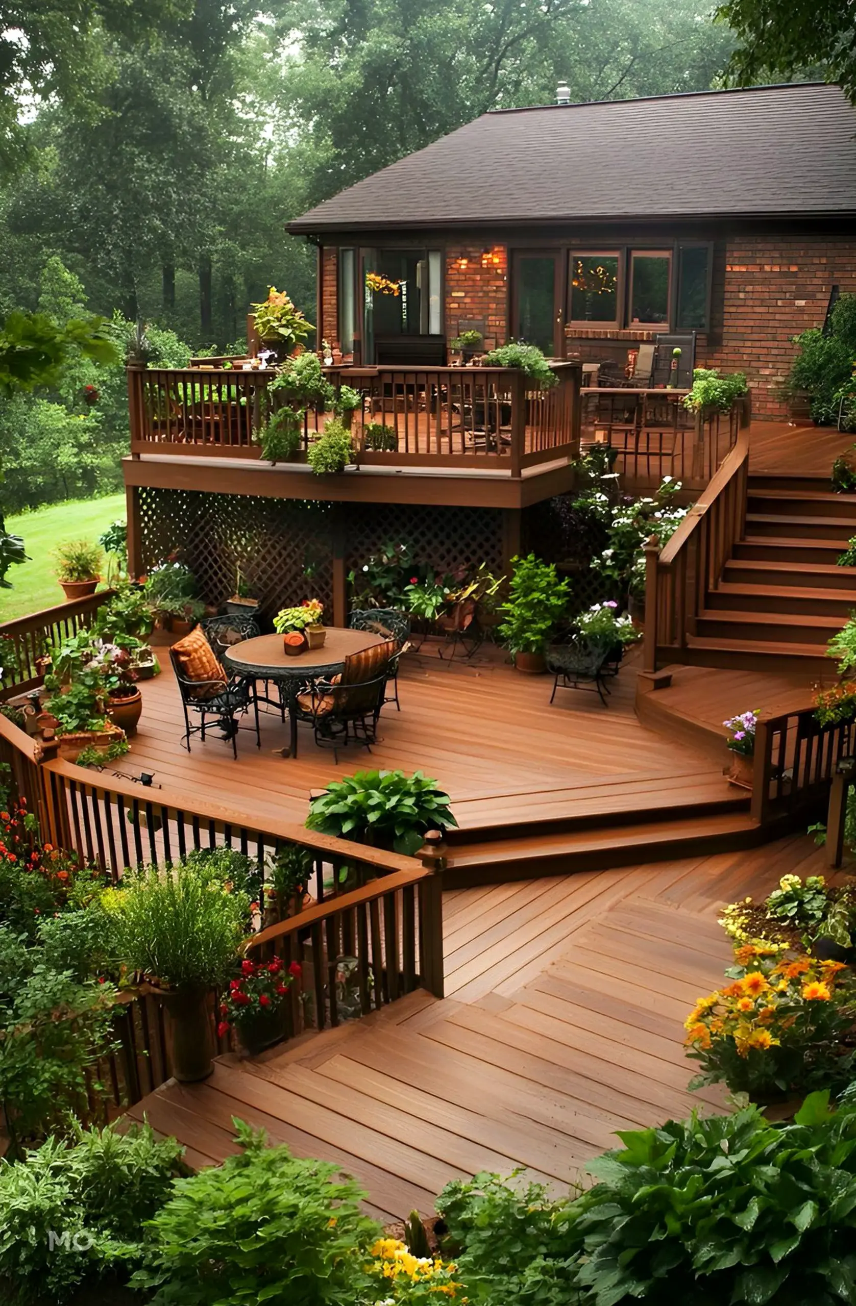 Simple garden border brings contrast to the table, creating a mood that feels bright but not busy.