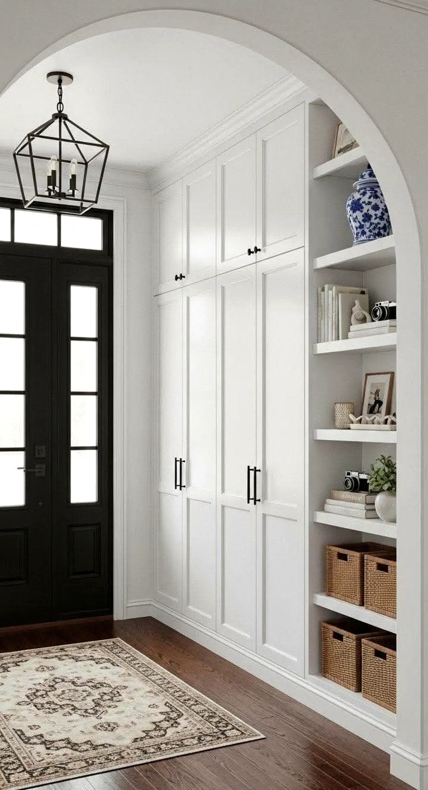 Fresh patio corner adds a clear layer of softness, helping the room feel quietly finished.