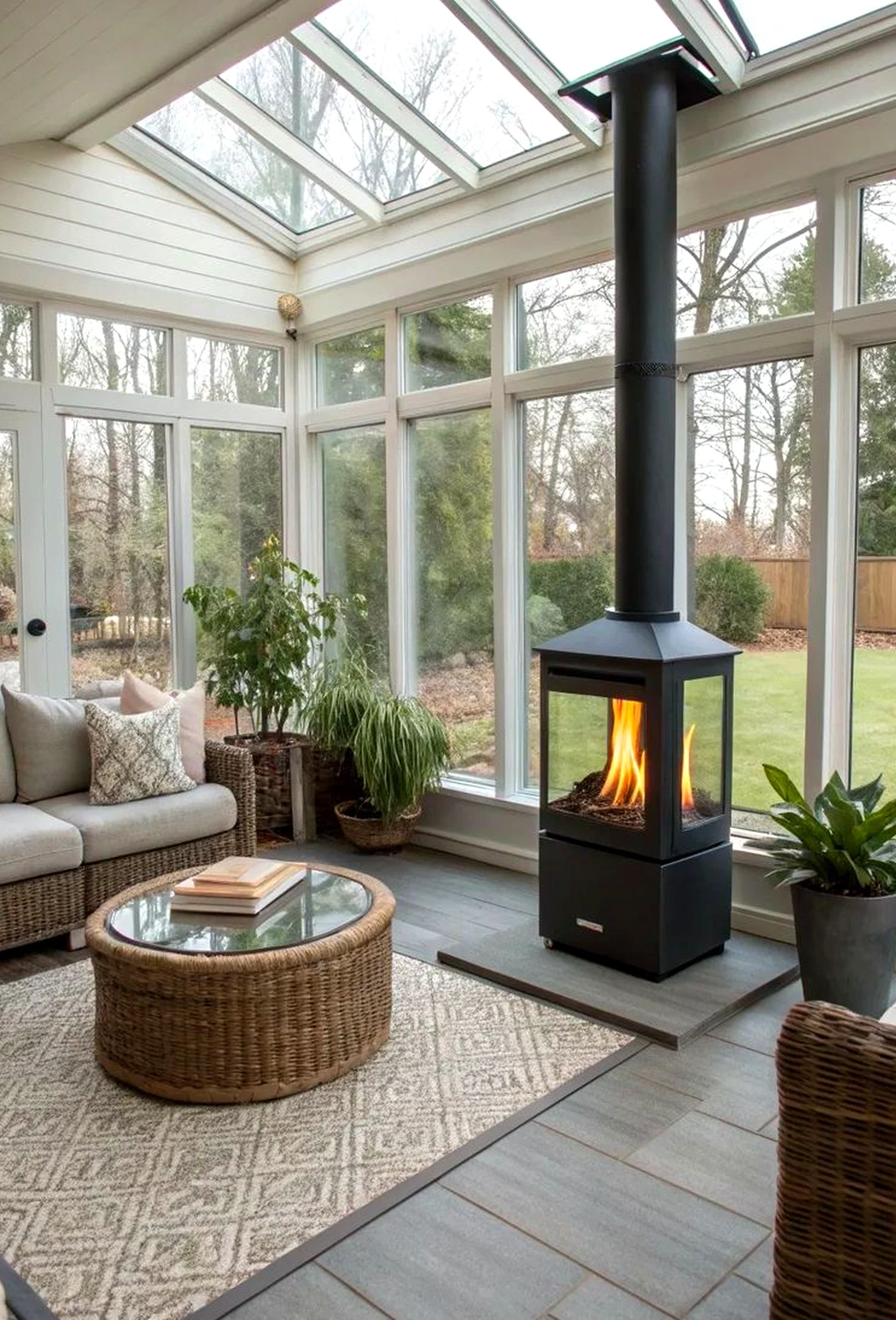 Fresh lamp detail brings a useful note of personality, making the entry feel personal and relaxed.