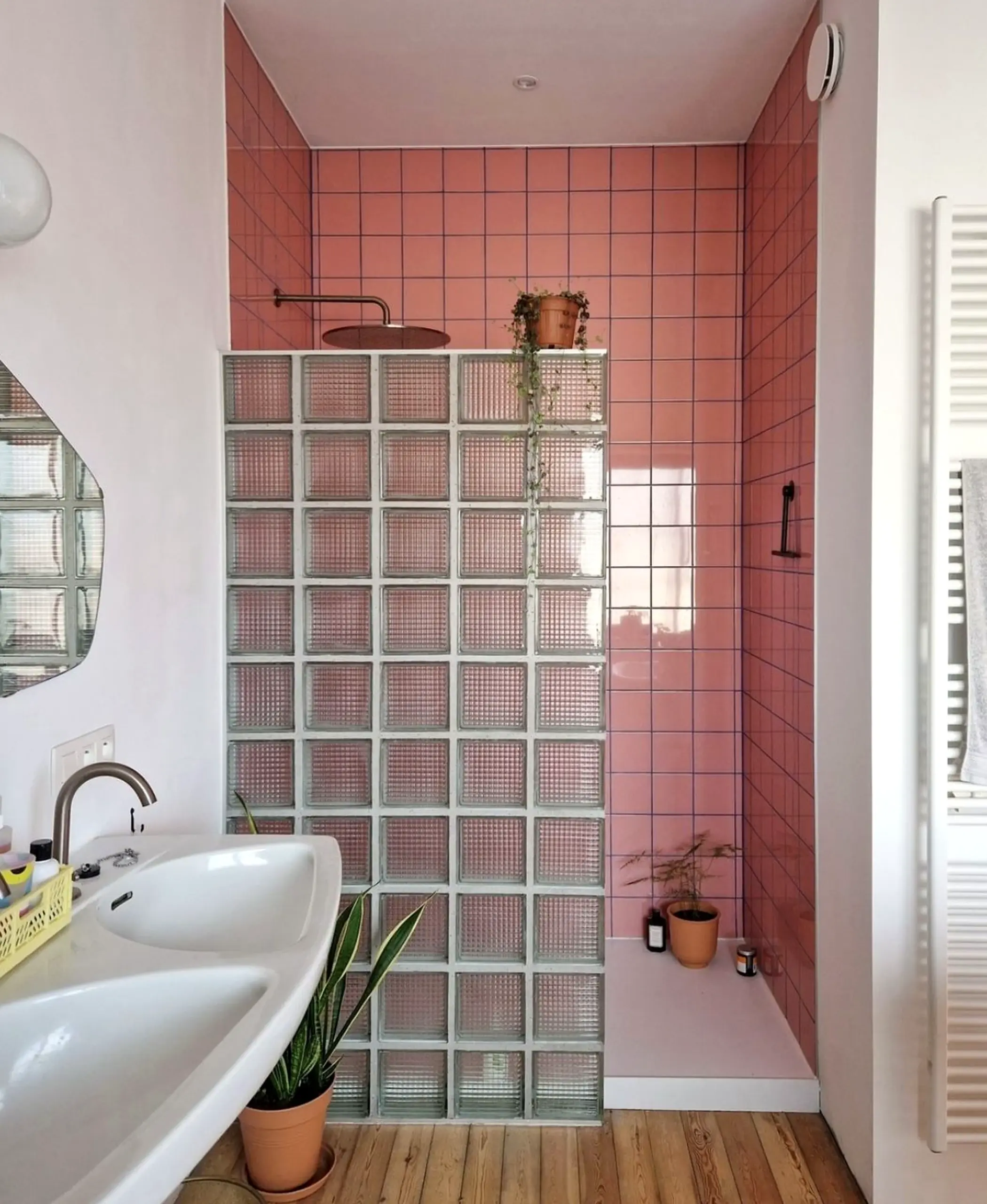 Graceful tile detail frames the arrangement with softness, making the scene feel bright but not busy.