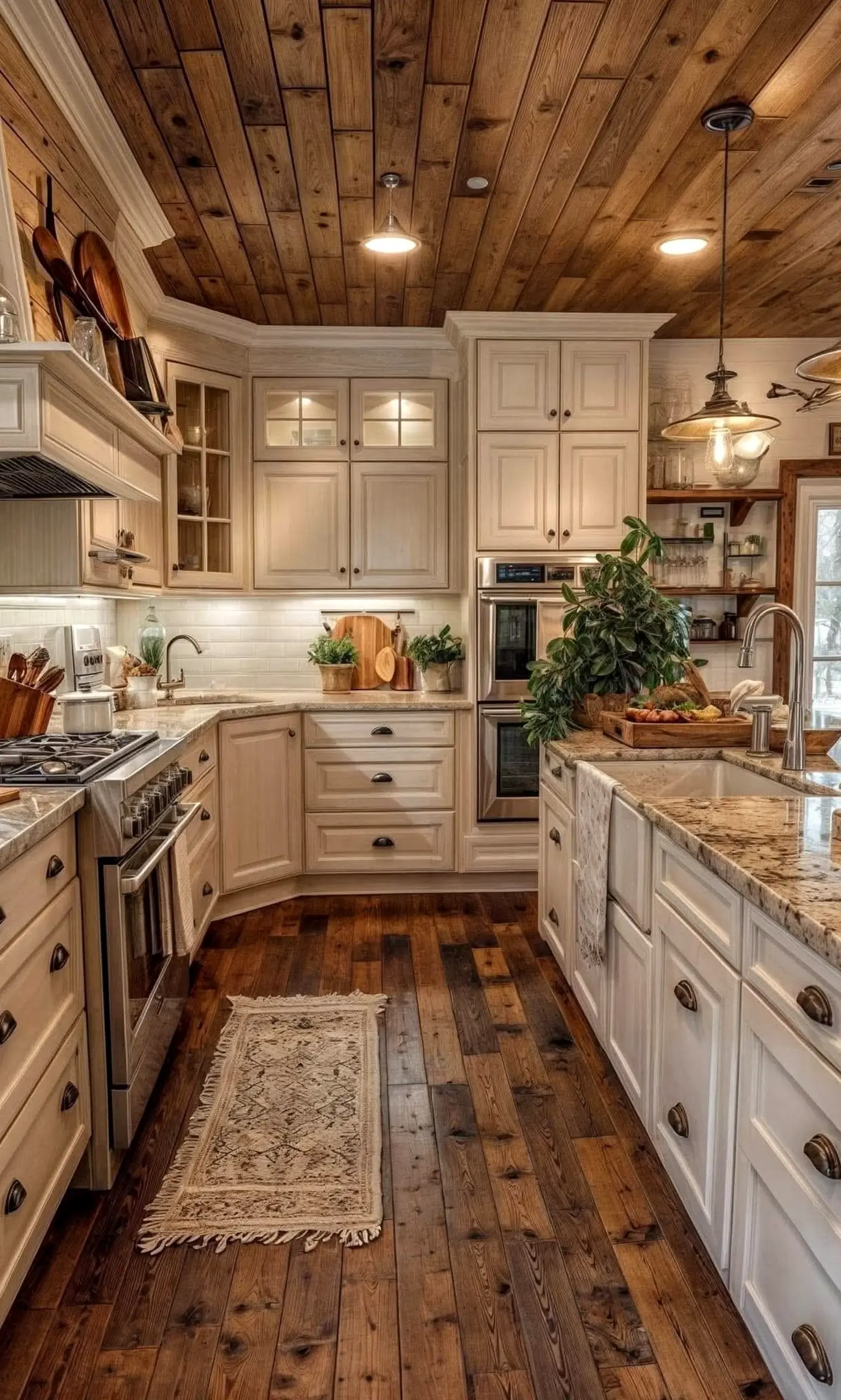 Natural kitchen nook brings a useful note of rhythm, making the arrangement feel soft at the edges.