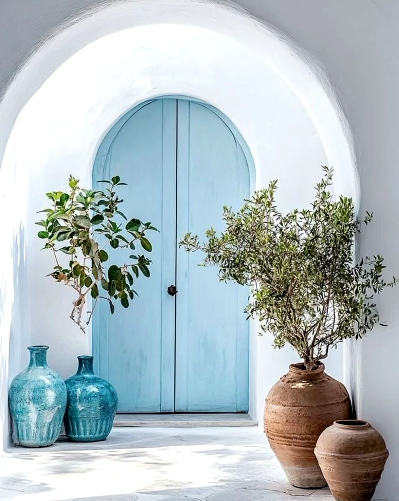 Leafy greenhouse corner brings character to the setting, creating a mood that feels quietly finished.