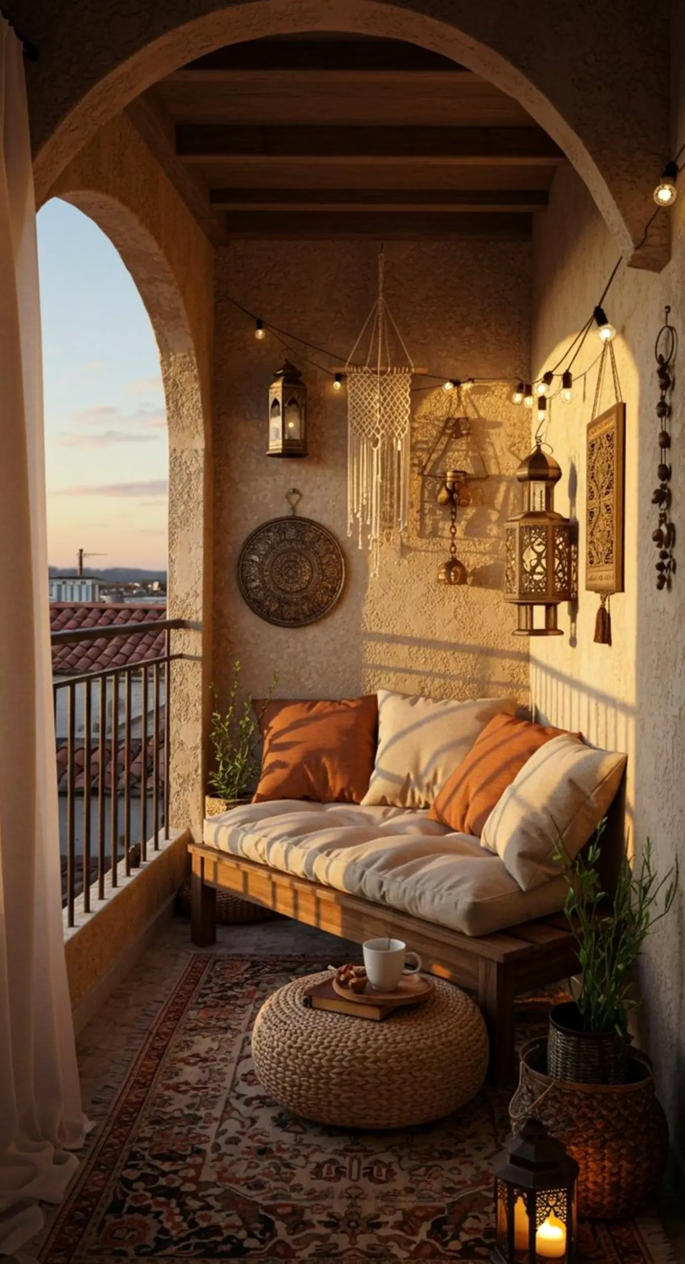 Open soft sofa supports the setting through detail, leaving the space feeling warm without clutter.
