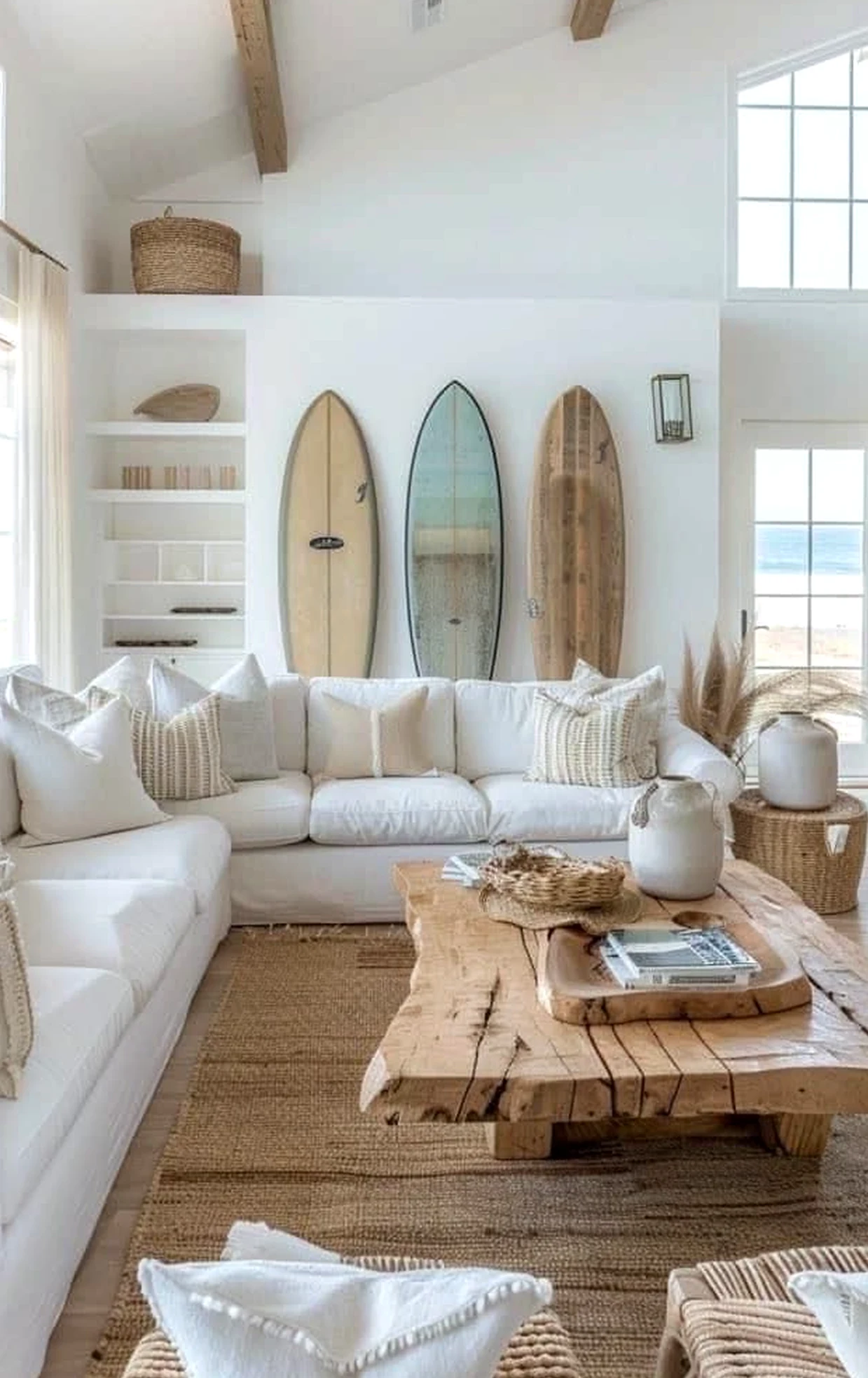 Fresh porch bench brings a useful note of rhythm, making the arrangement feel bright but not busy.