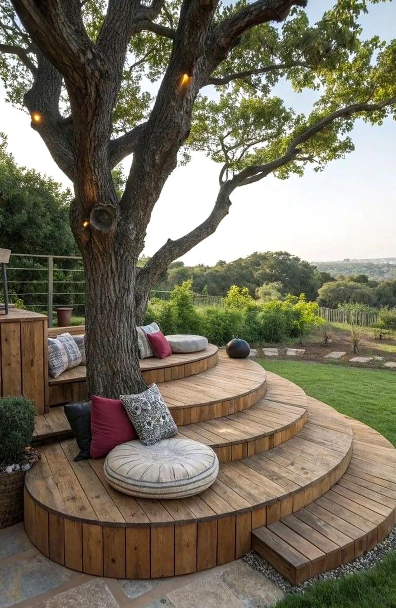 Fresh patio corner brings a useful note of personality, making the wall feel comfortable in daily use.
