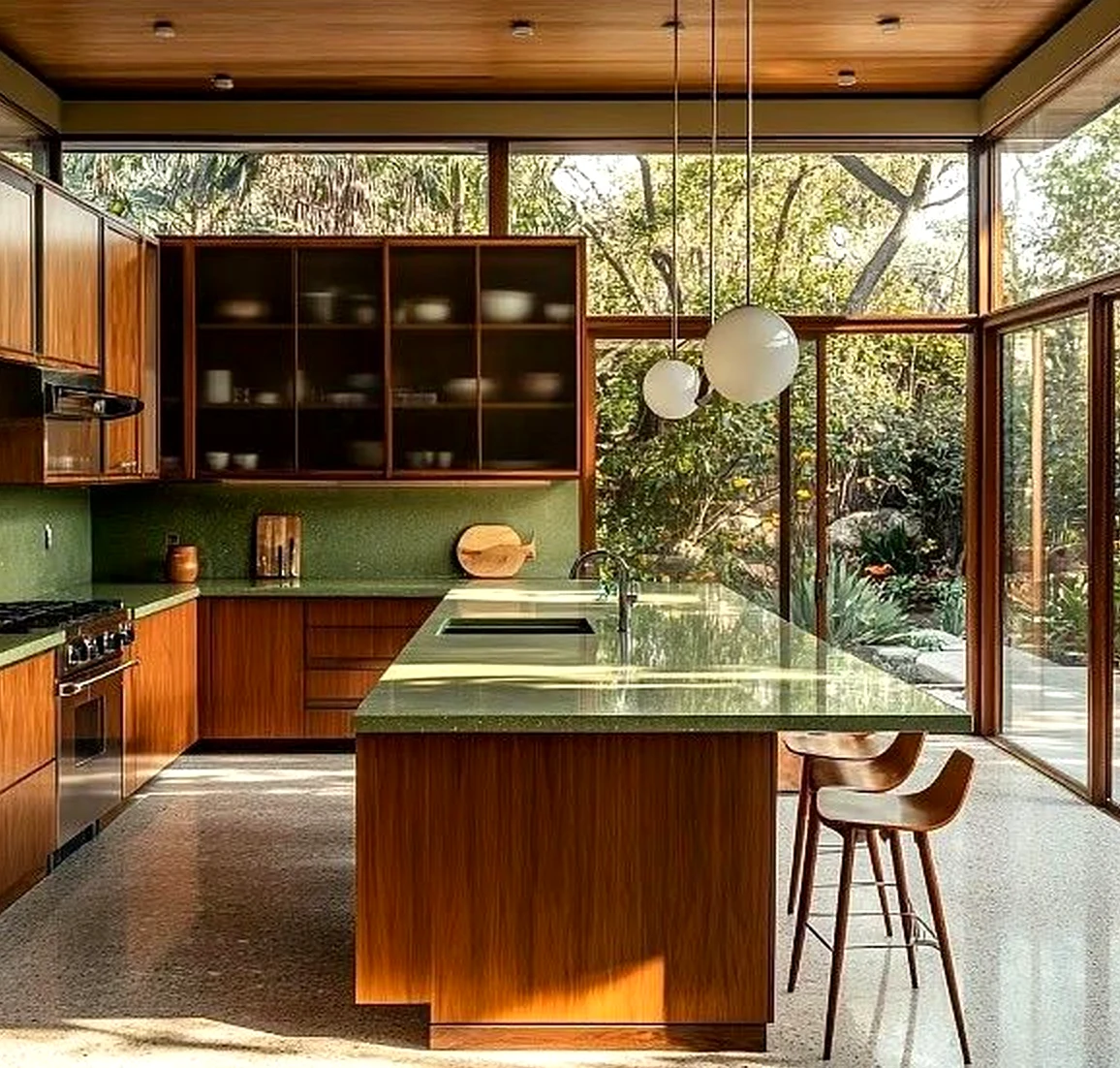 Airy terrace table draws attention to charm while the design stays bright but not busy.