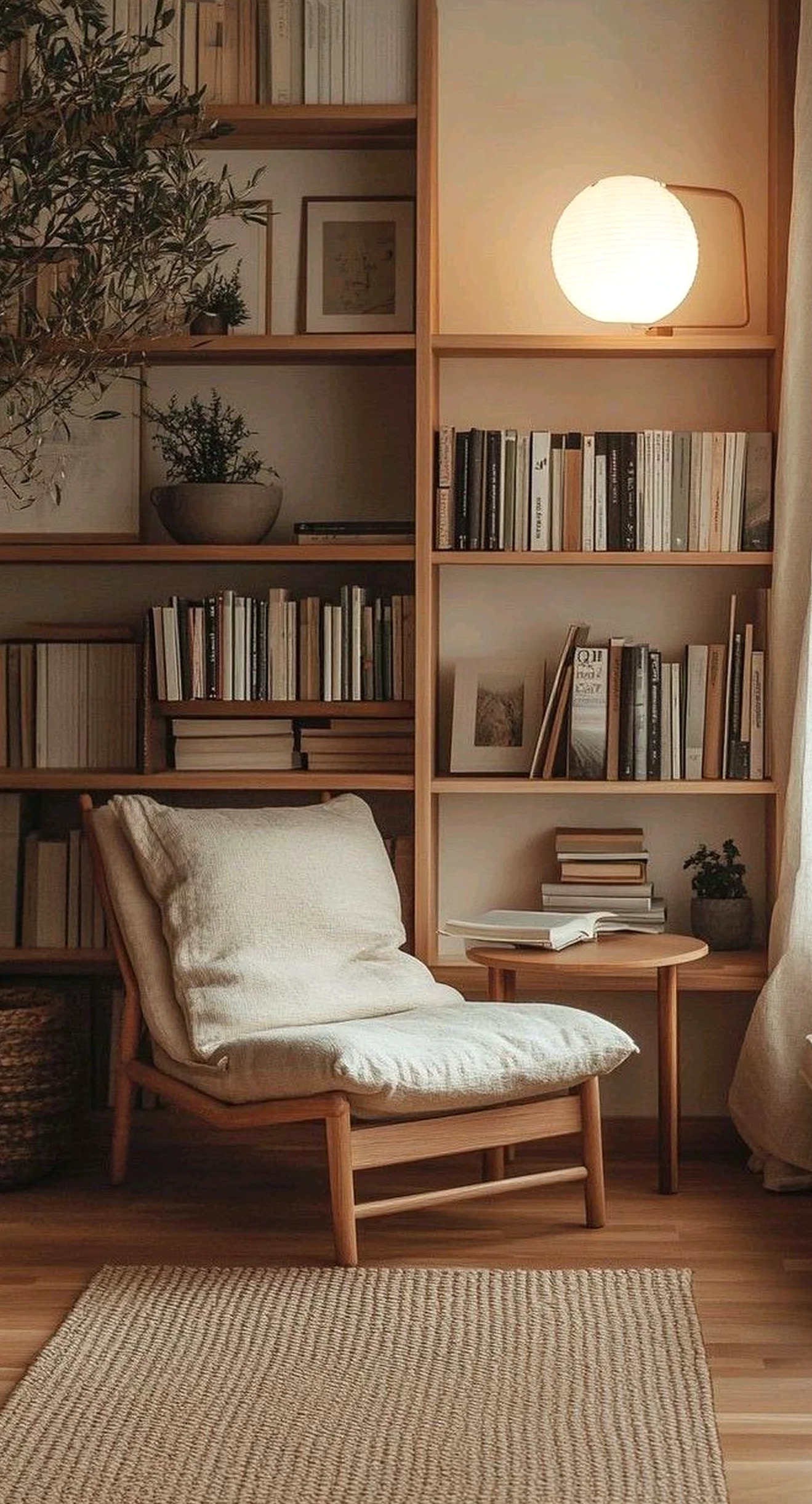Compact plant shelf gives the wall more depth, so the whole view feels comfortable in daily use.