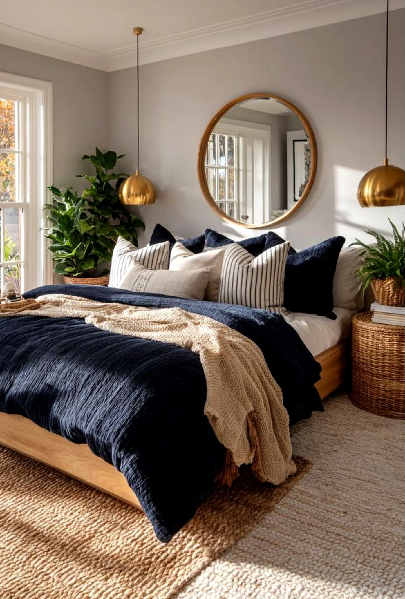 Airy stair landing adds a clear layer of softness, helping the setting feel settled and welcoming.