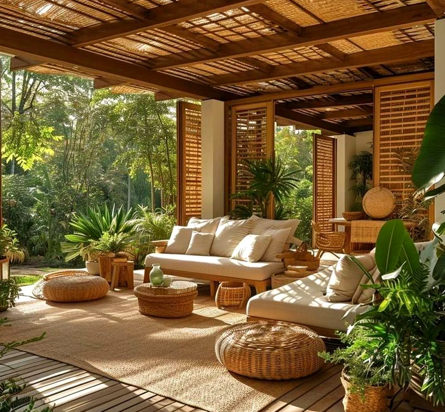 Fresh patio corner anchors the backdrop with movement, giving the view a mood that feels ready for quiet use.