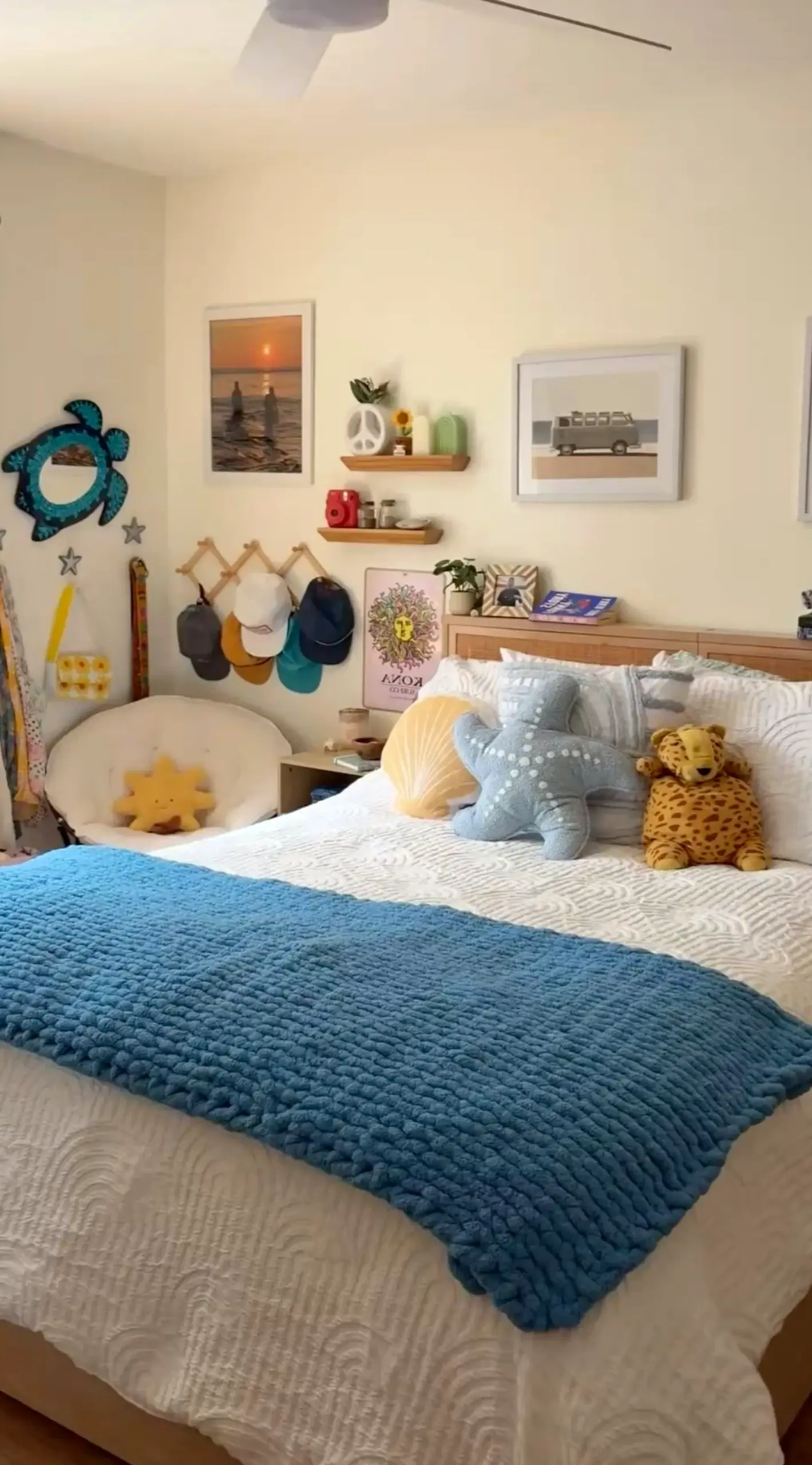 Inviting bedside layer anchors the design with contrast, giving the view a mood that feels warm without clutter.