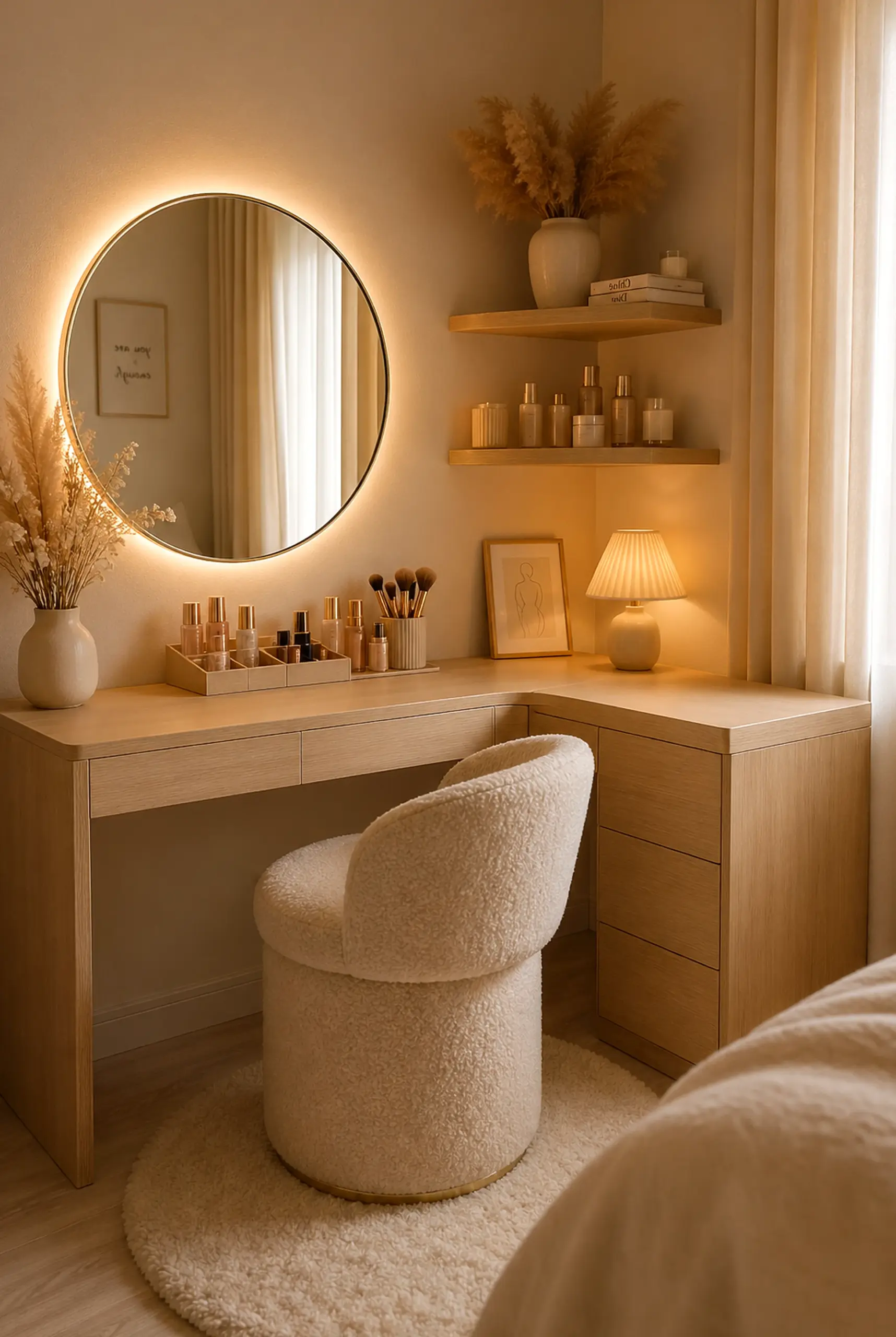 Bright sink area supports the sitting area through detail, leaving the space feeling open and lived-in.