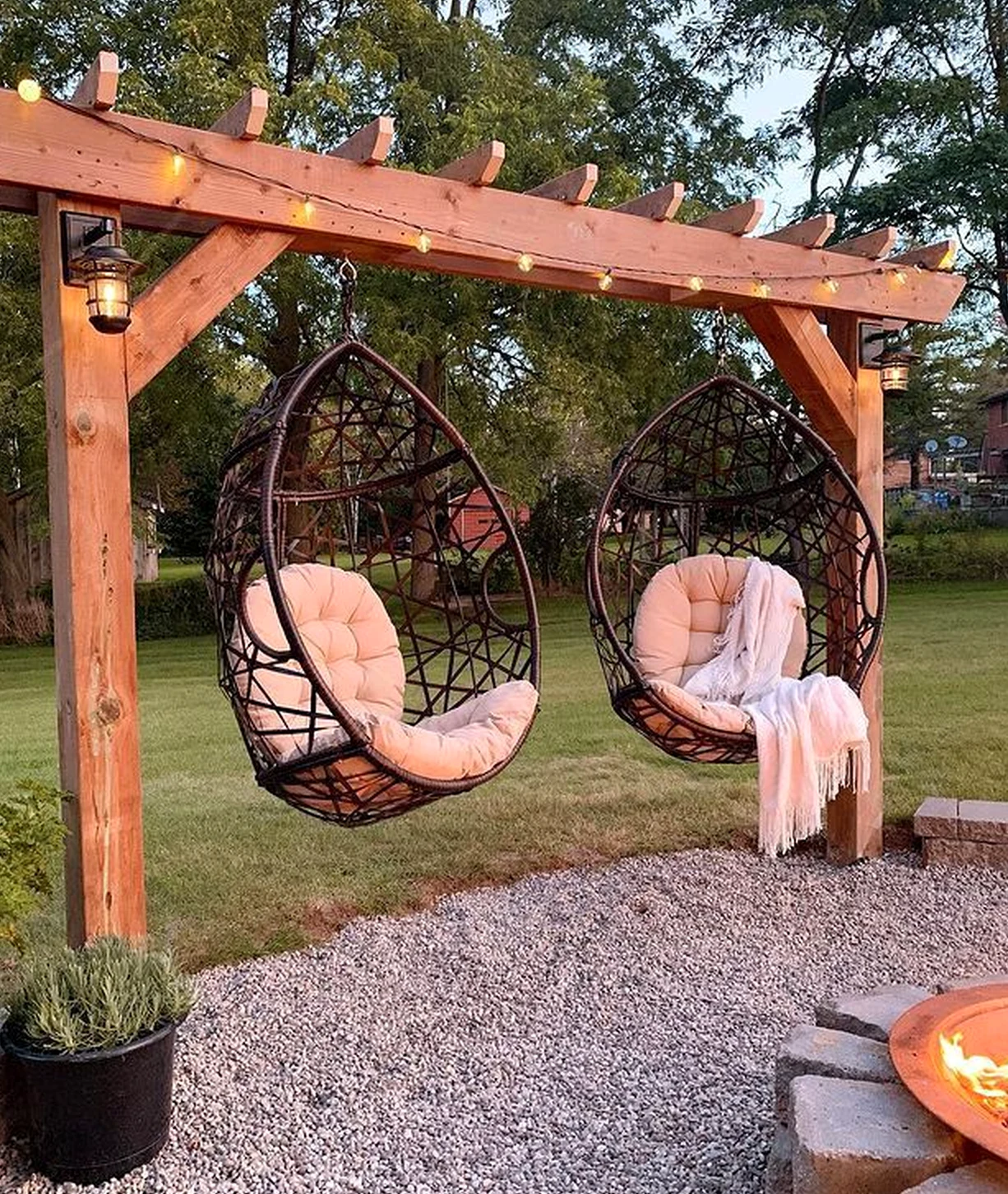 Simple floral bed brings a useful note of movement, making the entry feel quietly finished.