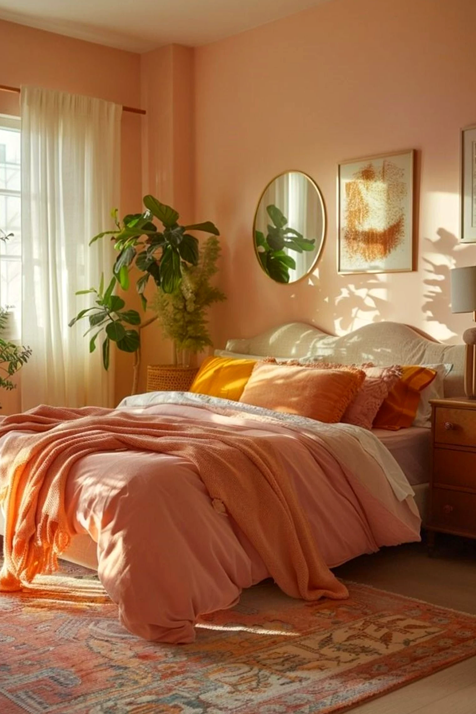 Tactile green entry anchors the setting with order, giving the view a mood that feels quietly finished.