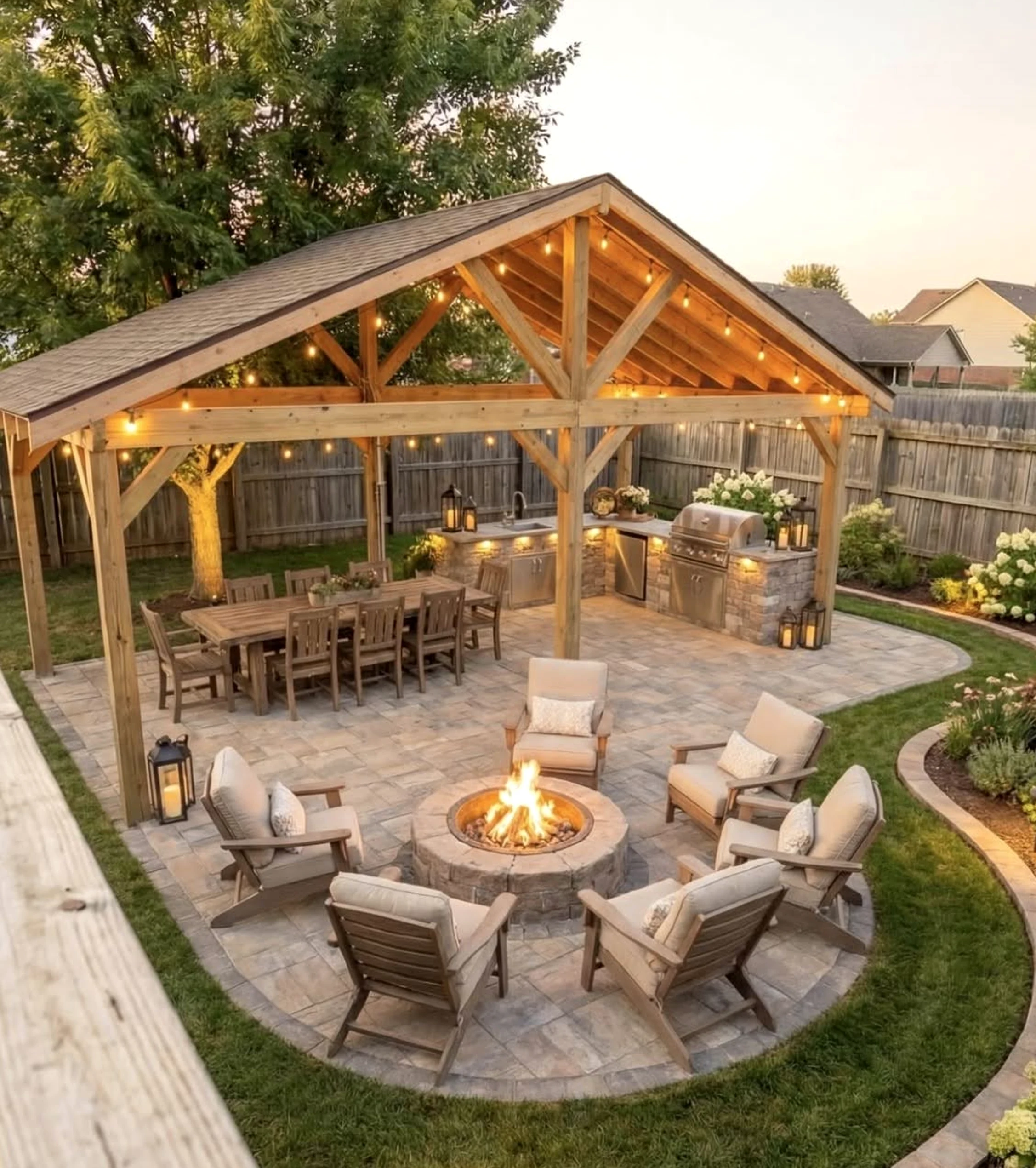 Cozy balcony scene supports the table through personality, leaving the space feeling easy to enjoy.