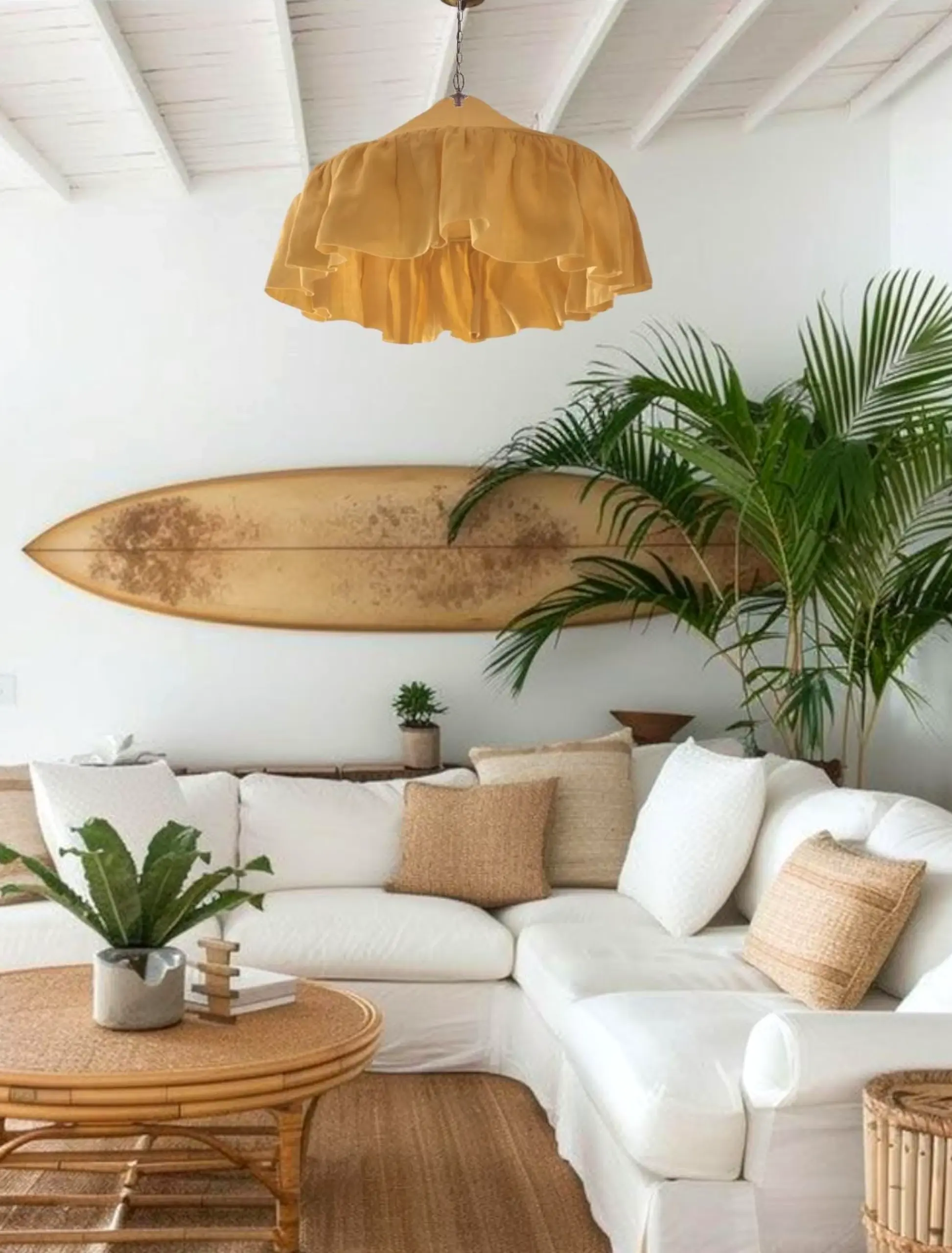 Subtle poolside setting adds a clear layer of detail, helping the corner feel simple yet expressive.
