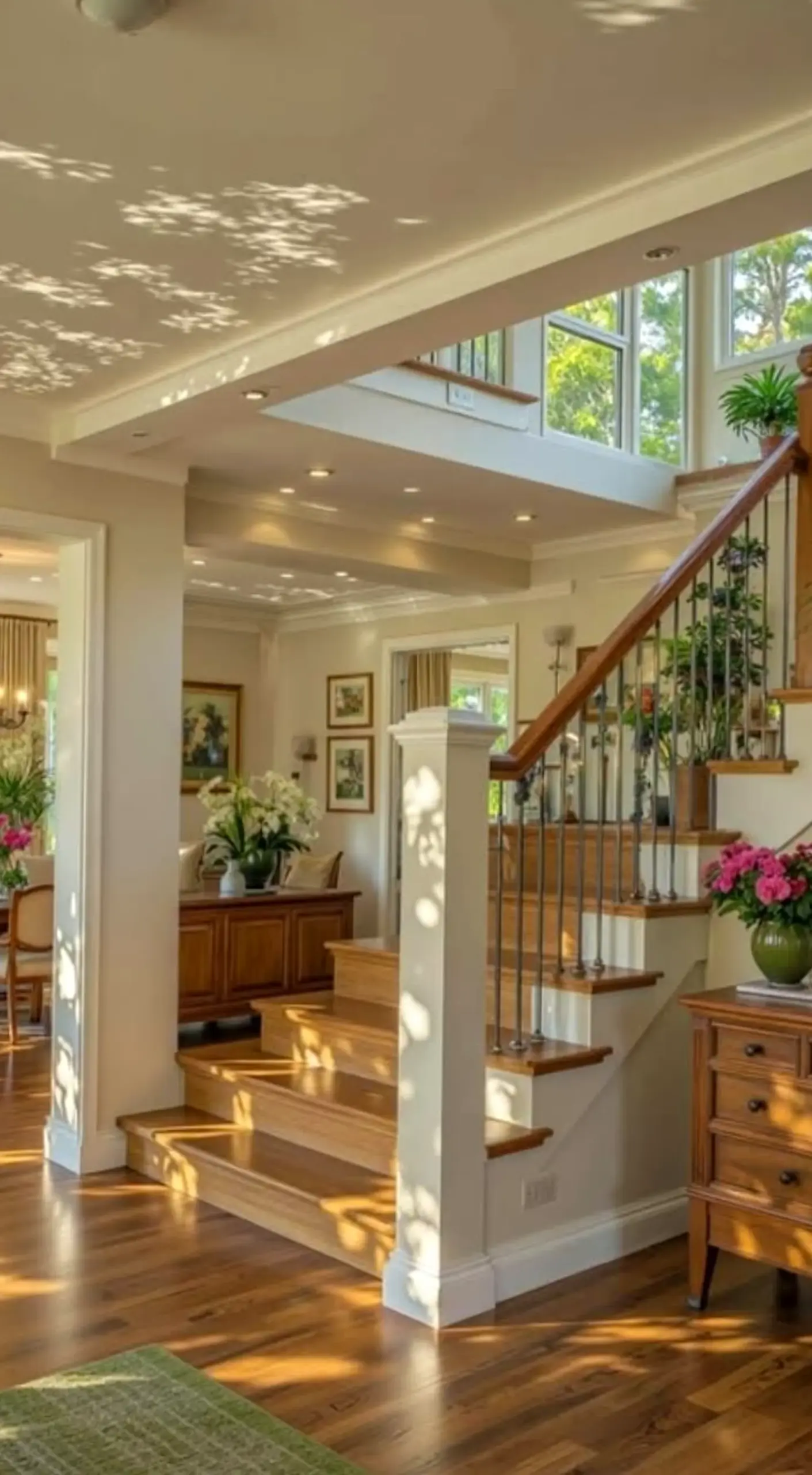 Polished garden border frames the arrangement with comfort, making the scene feel warm without clutter.