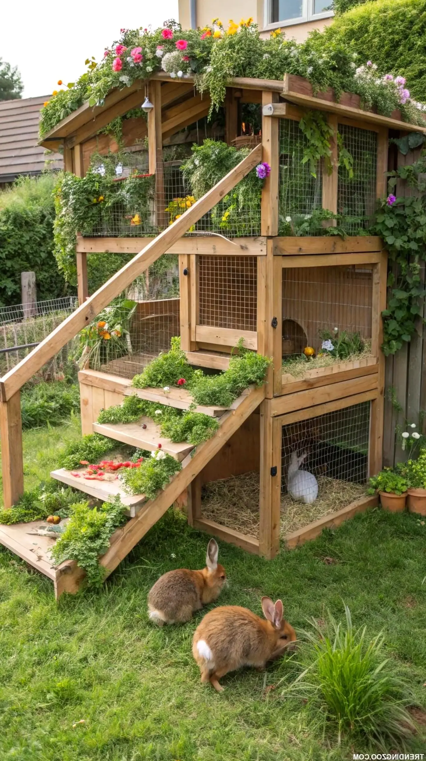 Natural kitchen nook adds a clear layer of focus, helping the garden edge feel visually grounded.