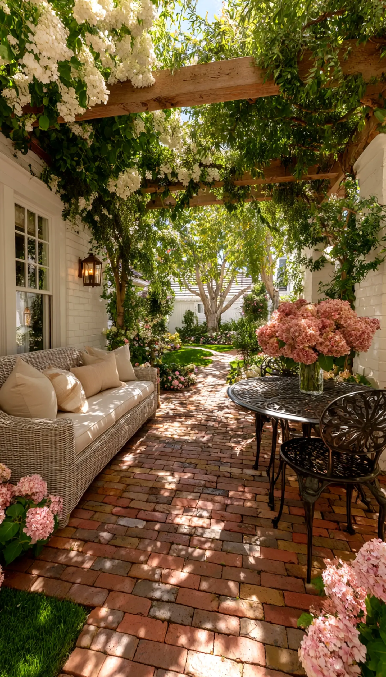 Warm wooden deck brings a useful note of rhythm, making the corner feel ready for quiet use.