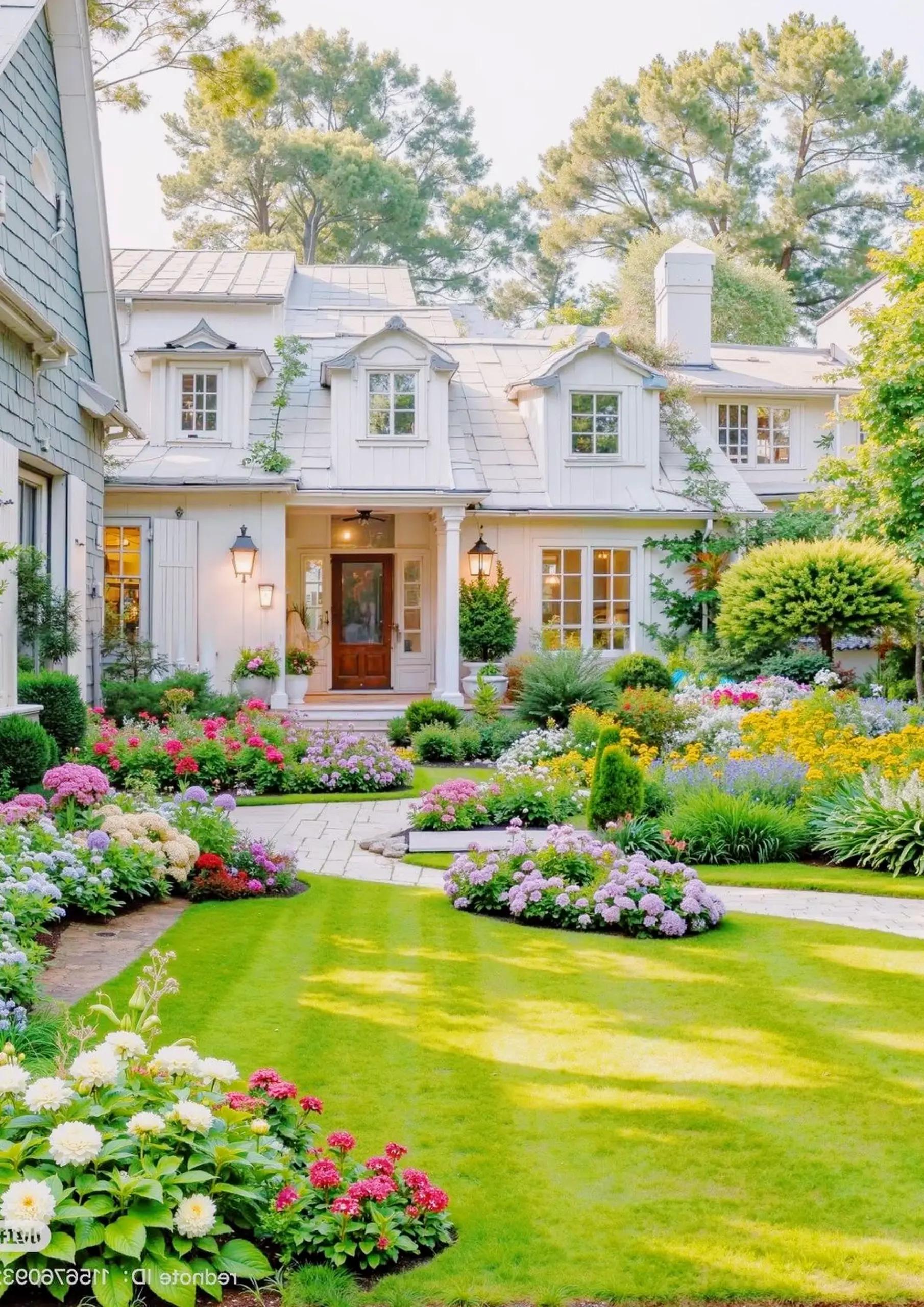 Inviting stone path adds shape across the garden edge, giving the decor a finish that feels easy to enjoy.